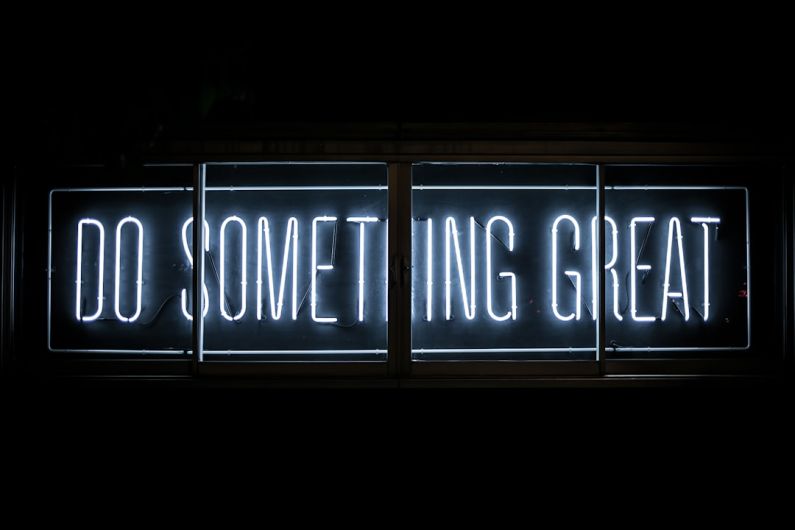 Art Investment - Do Something Great neon sign