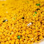 Toys Favorite - yellow beans on white ceramic bowl