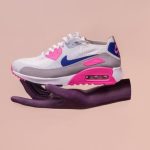 Sneakers Trend - unpaired white, gray, and blue Nike Air Max 90 shoe