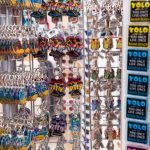 Travel Gift - a store display with lots of different types of earrings